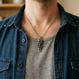 Skull Couple Infinity Necklace