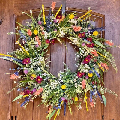 Texas Wildflower Door Wreath