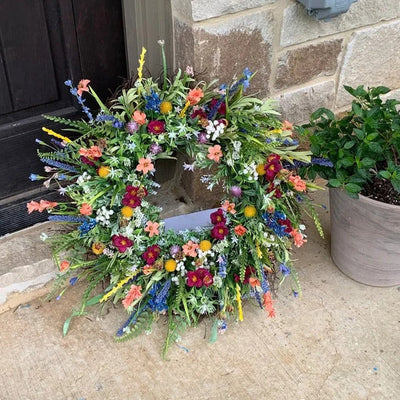 Texas Wildflower Door Wreath