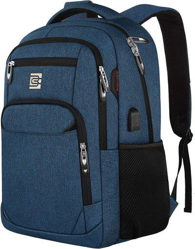 Slim Anti-Theft Laptop Backpack with USB Charging Port