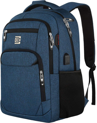 Slim Anti-Theft Laptop Backpack with USB Charging Port